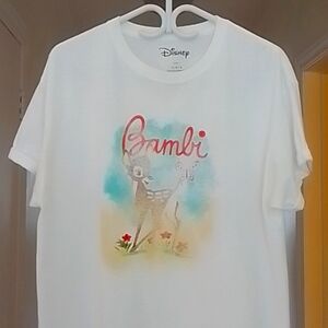 Disney's Bambi White Cotton T-shirt-Size US L